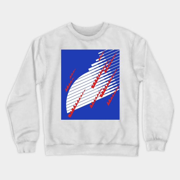 Japan Retro Blue White Red 1993 - 94 Crewneck Sweatshirt by Culture-Factory